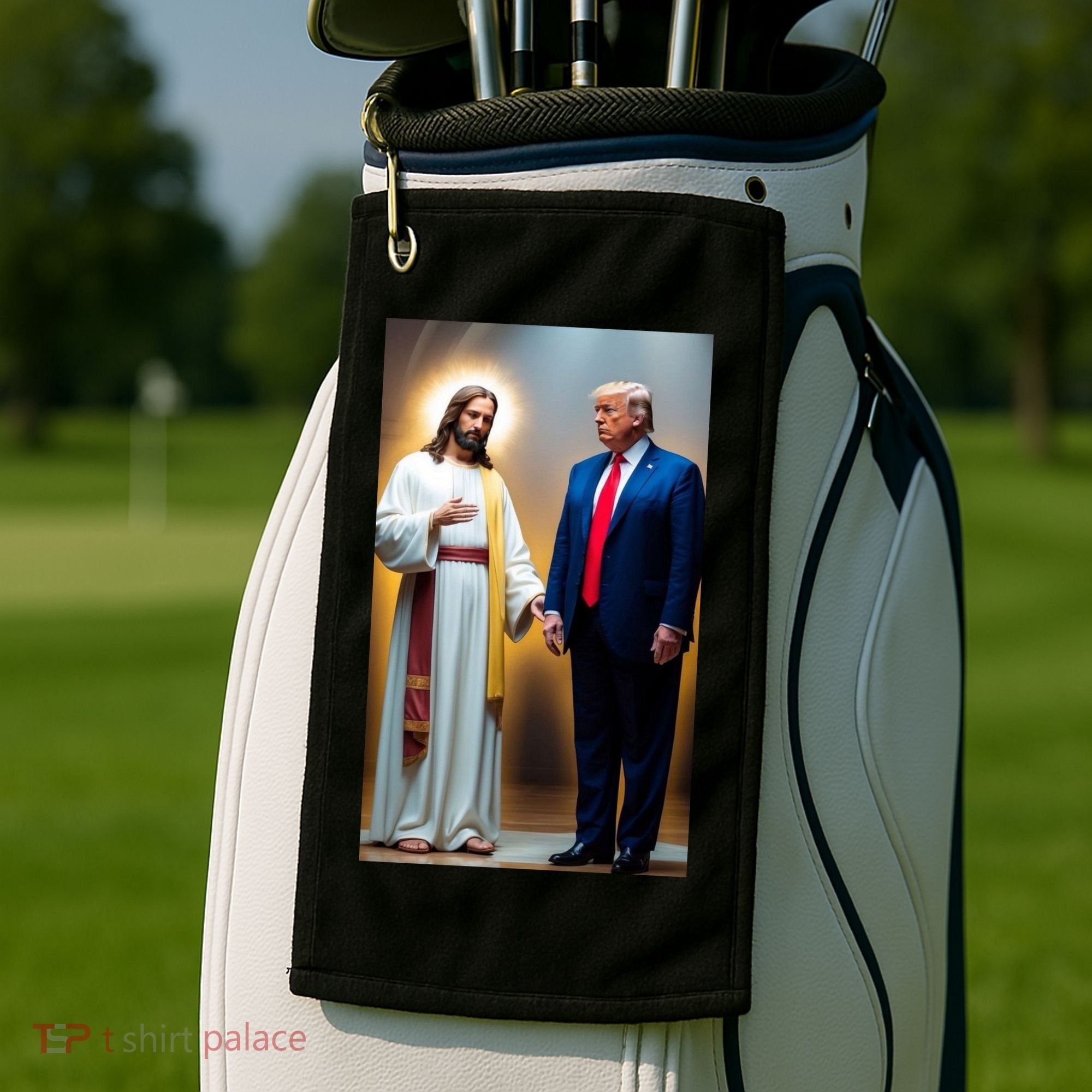 Pro Donald Trump Jesus Christianity Golf Towel