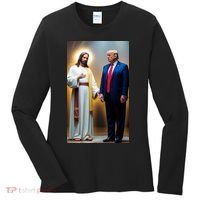 Pro Donald Trump Jesus Christianity Women's Long Sleeve Shirt thumb 0