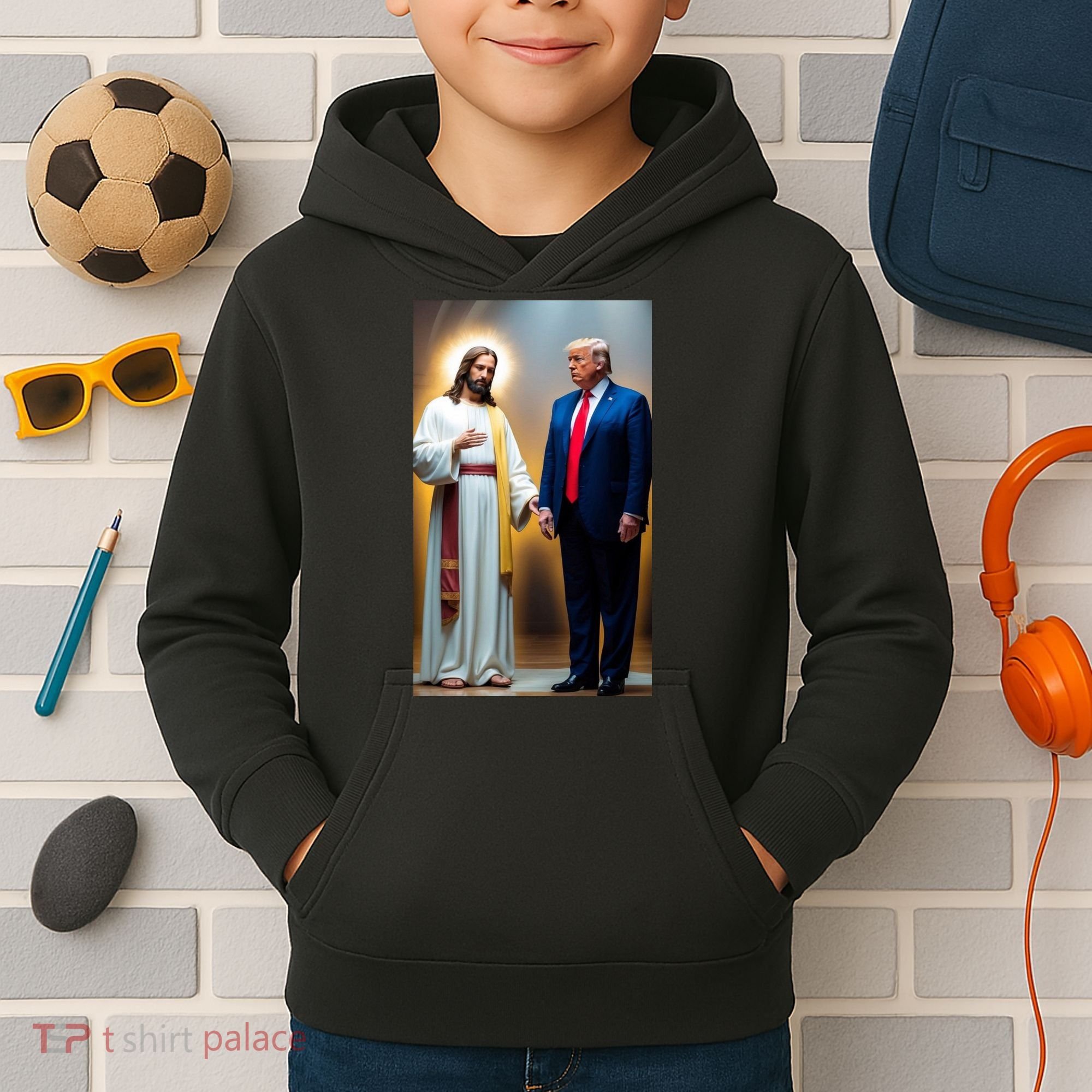 Pro Donald Trump Jesus Christianity Kids Hoodie