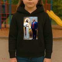 Pro Donald Trump Jesus Christianity Kids Hoodie thumb 3