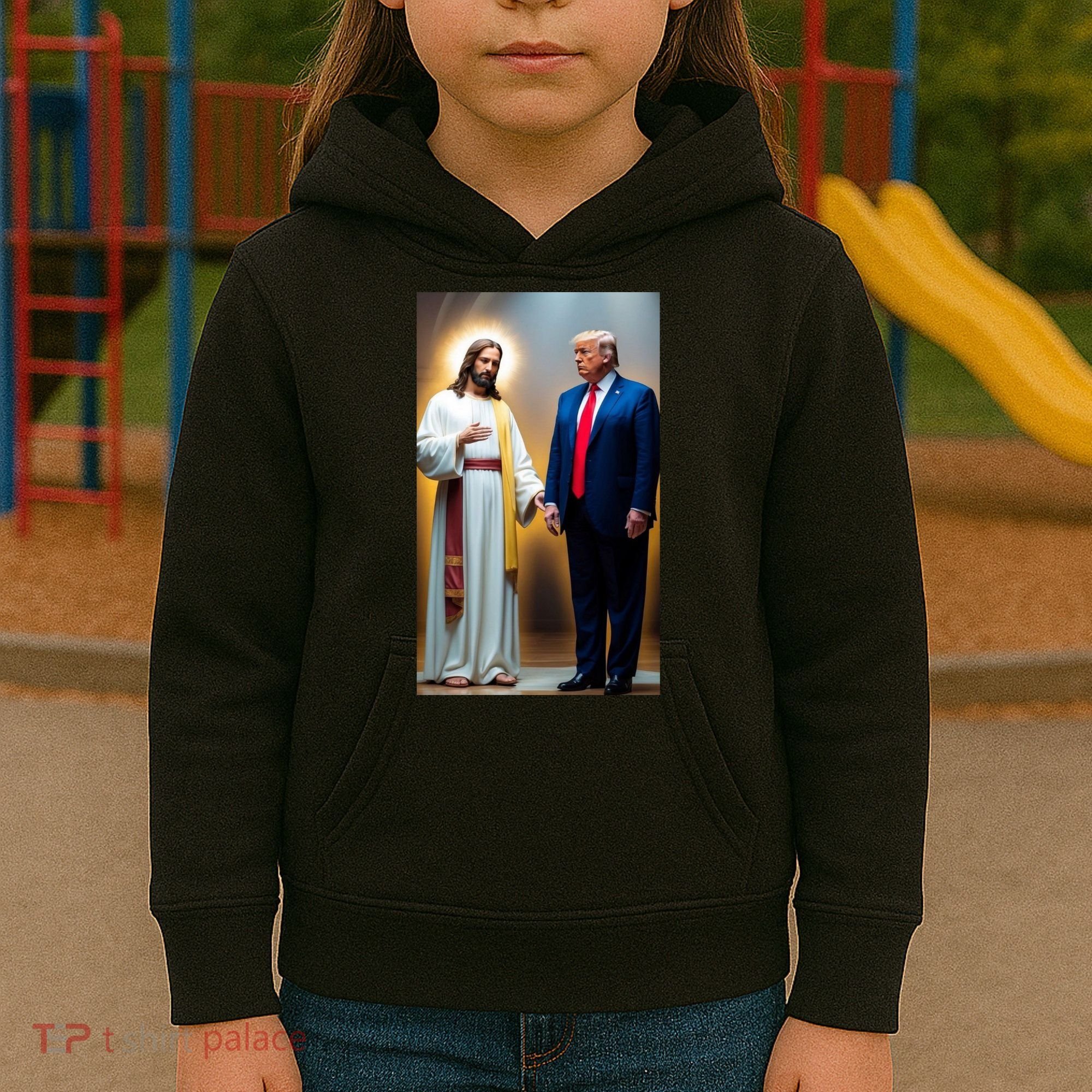 Pro Donald Trump Jesus Christianity Kids Hoodie