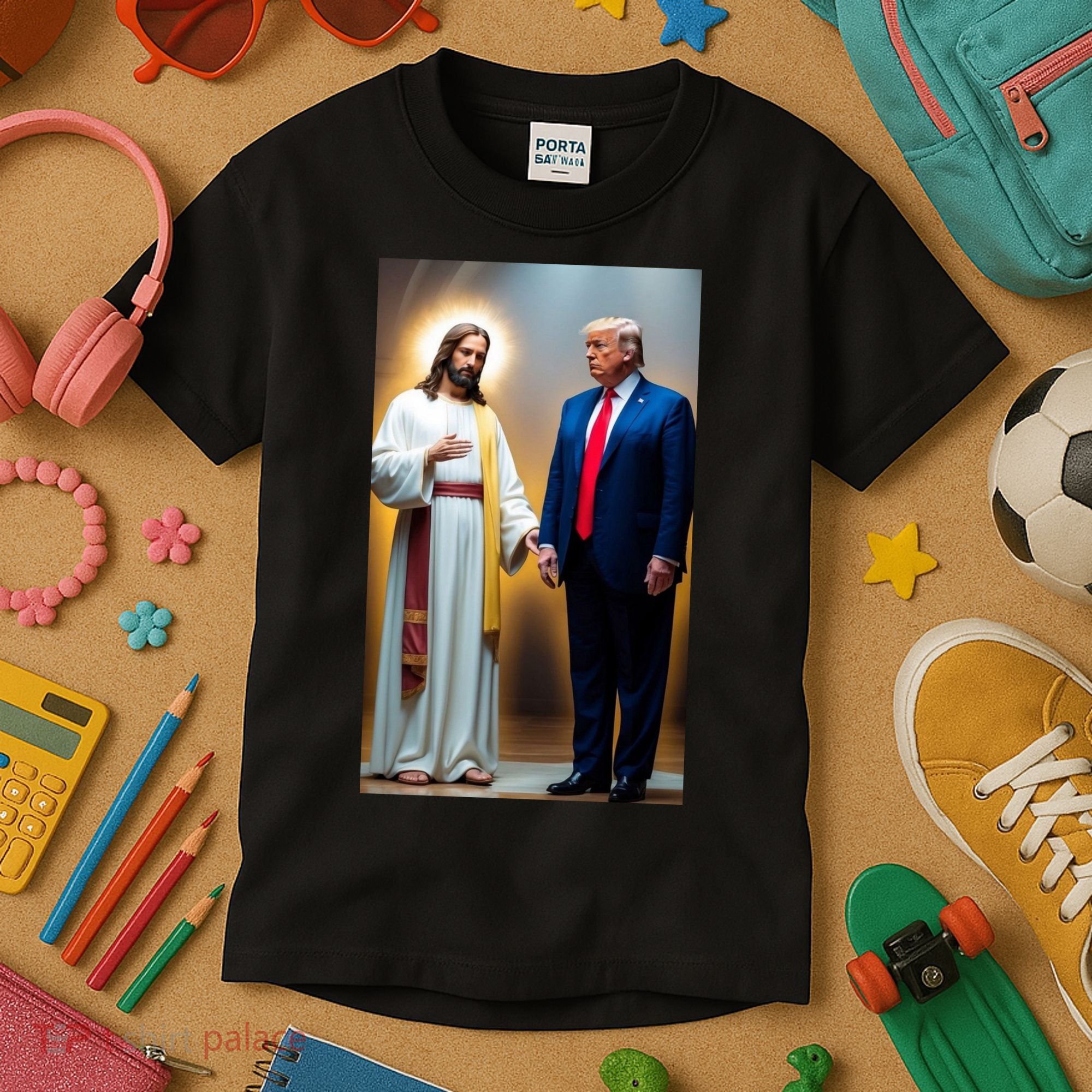 Pro Donald Trump Jesus Christianity Kids T-Shirt
