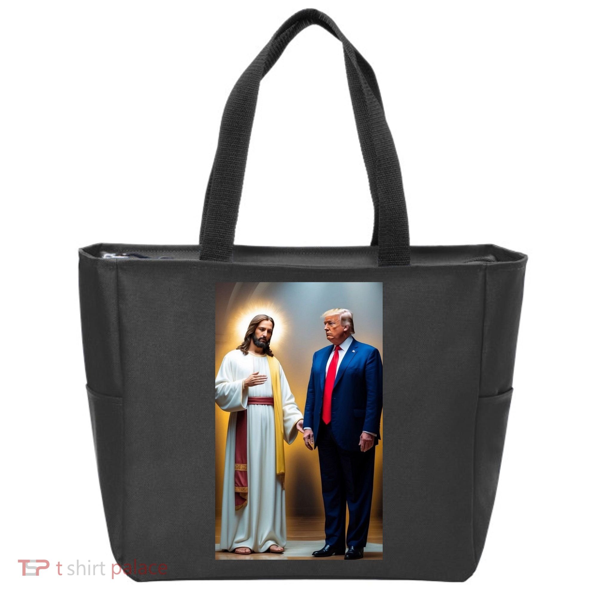 Pro Donald Trump Jesus Christianity Tote Bag