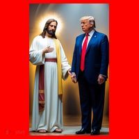 Pro Donald Trump Jesus Christianity Santa Hat thumb 1