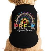 Prek Dream Team Leopard Rainbow Teacher Squad Back To School Doggie Tank thumb 0
