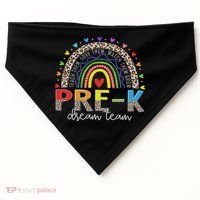 Prek Dream Team Leopard Rainbow Teacher Squad Back To School USA-Made Doggie Bandana thumb 0