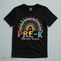 Prek Dream Team Leopard Rainbow Teacher Squad Back To School T-Shirt thumb 5