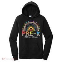 Prek Dream Team Leopard Rainbow Teacher Squad Back To School Women's Hoodie thumb 0