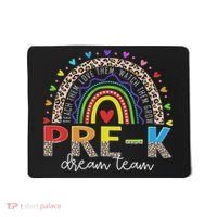 Prek Dream Team Leopard Rainbow Teacher Squad Back To School Mousepad thumb 0