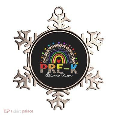 Prek Dream Team Leopard Rainbow Teacher Squad Back To School Ornament