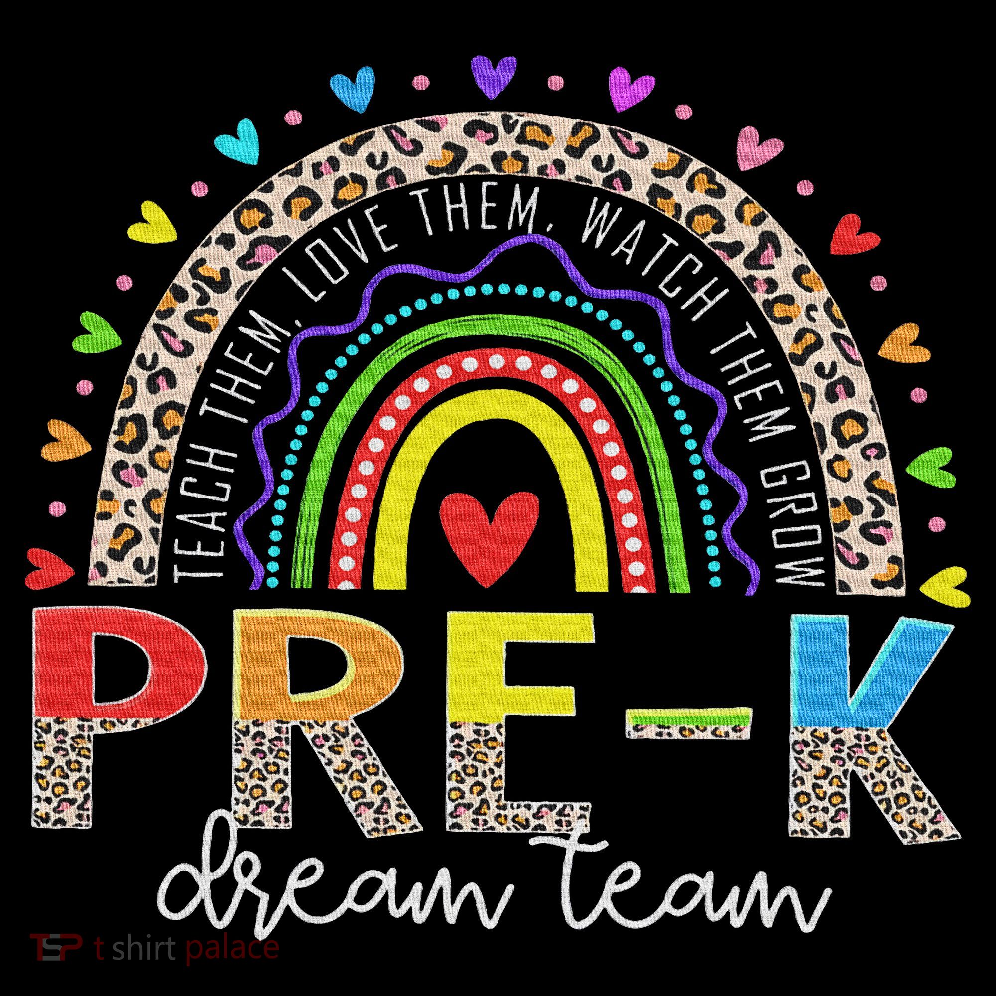 Prek Dream Team Leopard Rainbow Teacher Squad Back To School Ornament