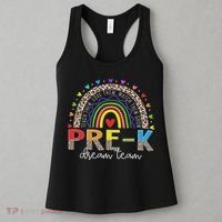 Prek Dream Team Leopard Rainbow Teacher Squad Back To School Women's Tank Top thumb 3