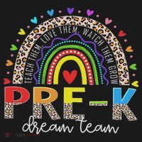 Prek Dream Team Leopard Rainbow Teacher Squad Back To School Baby Bodysuit thumb 2