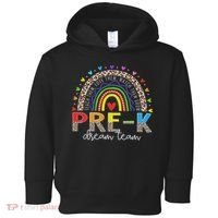 Prek Dream Team Leopard Rainbow Teacher Squad Back To School Toddler Hoodie thumb 0