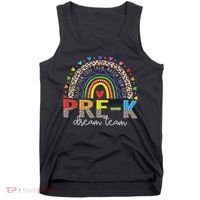 Prek Dream Team Leopard Rainbow Teacher Squad Back To School Tank Top thumb 0