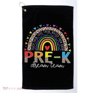 Prek Dream Team Leopard Rainbow Teacher Squad Back To School Golf Towel