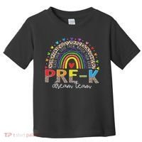 Prek Dream Team Leopard Rainbow Teacher Squad Back To School Toddler T-Shirt thumb 0