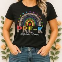 Prek Dream Team Leopard Rainbow Teacher Squad Back To School Women's T-Shirt thumb 2