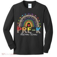 Prek Dream Team Leopard Rainbow Teacher Squad Back To School Kids Long Sleeve Shirt thumb 0
