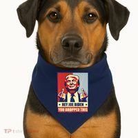 Pro Donald Trump 2024 Republican Conservative Anti Joe Biden USA-Made Doggie Bandana thumb 1