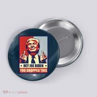 Pro Donald Trump 2024 Republican Conservative Anti Joe Biden Button thumb 0