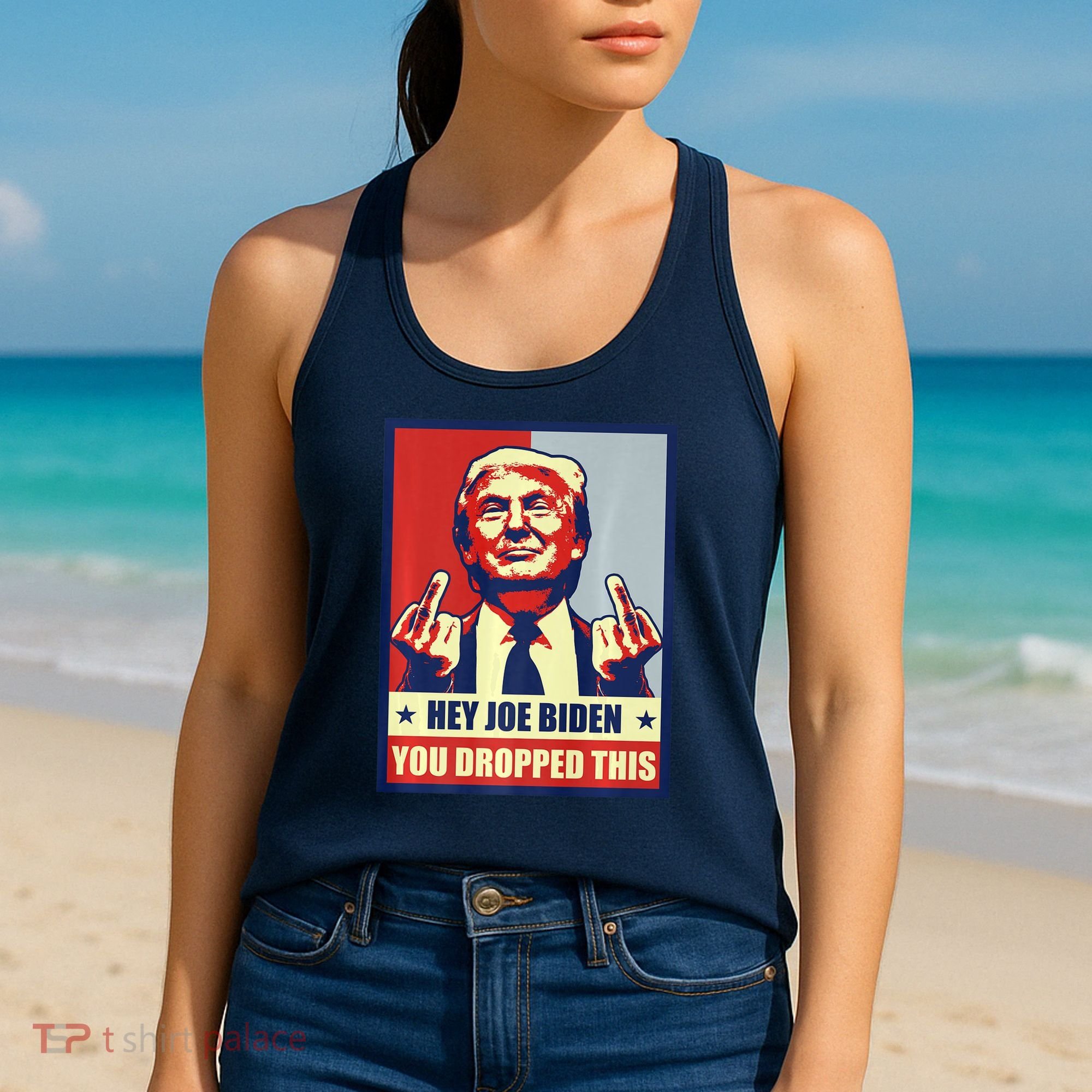 Pro Donald Trump 2024 Republican Conservative Anti Joe Biden Women's Tank Top