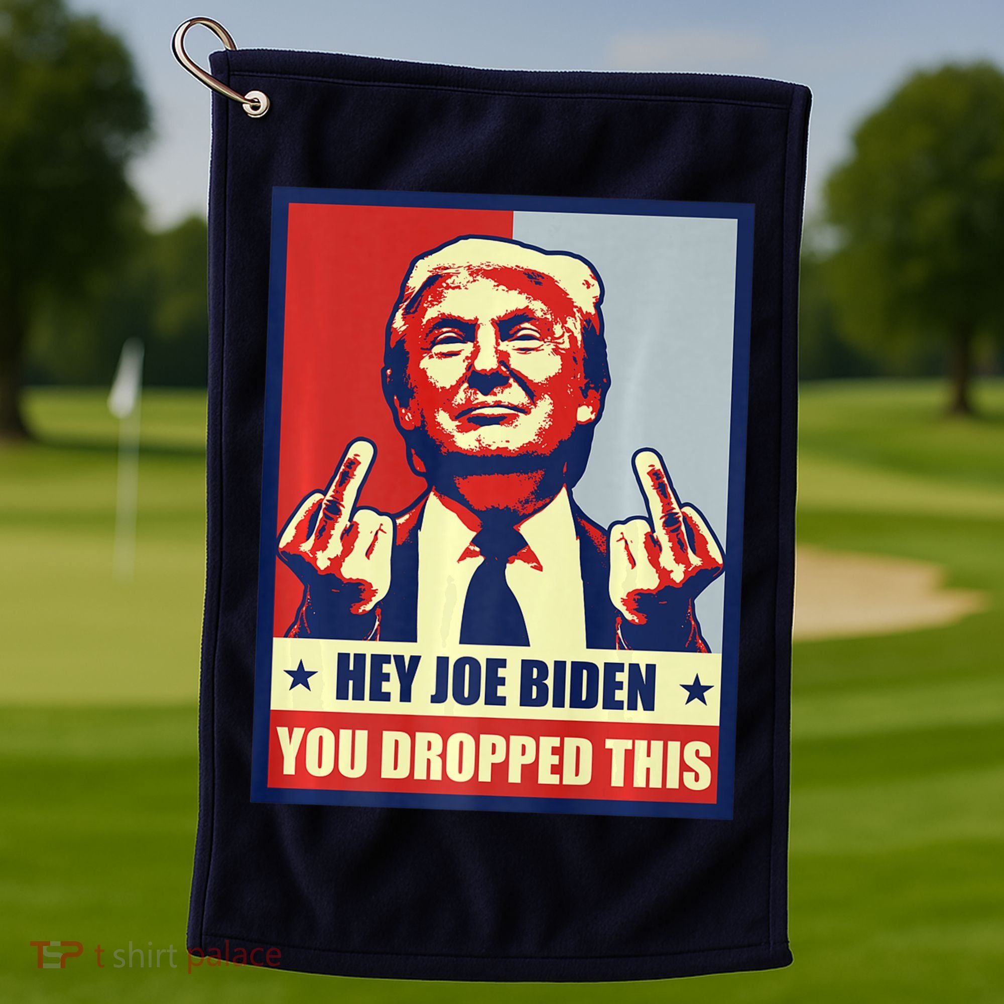 Pro Donald Trump 2024 Republican Conservative Anti Joe Biden Golf Towel
