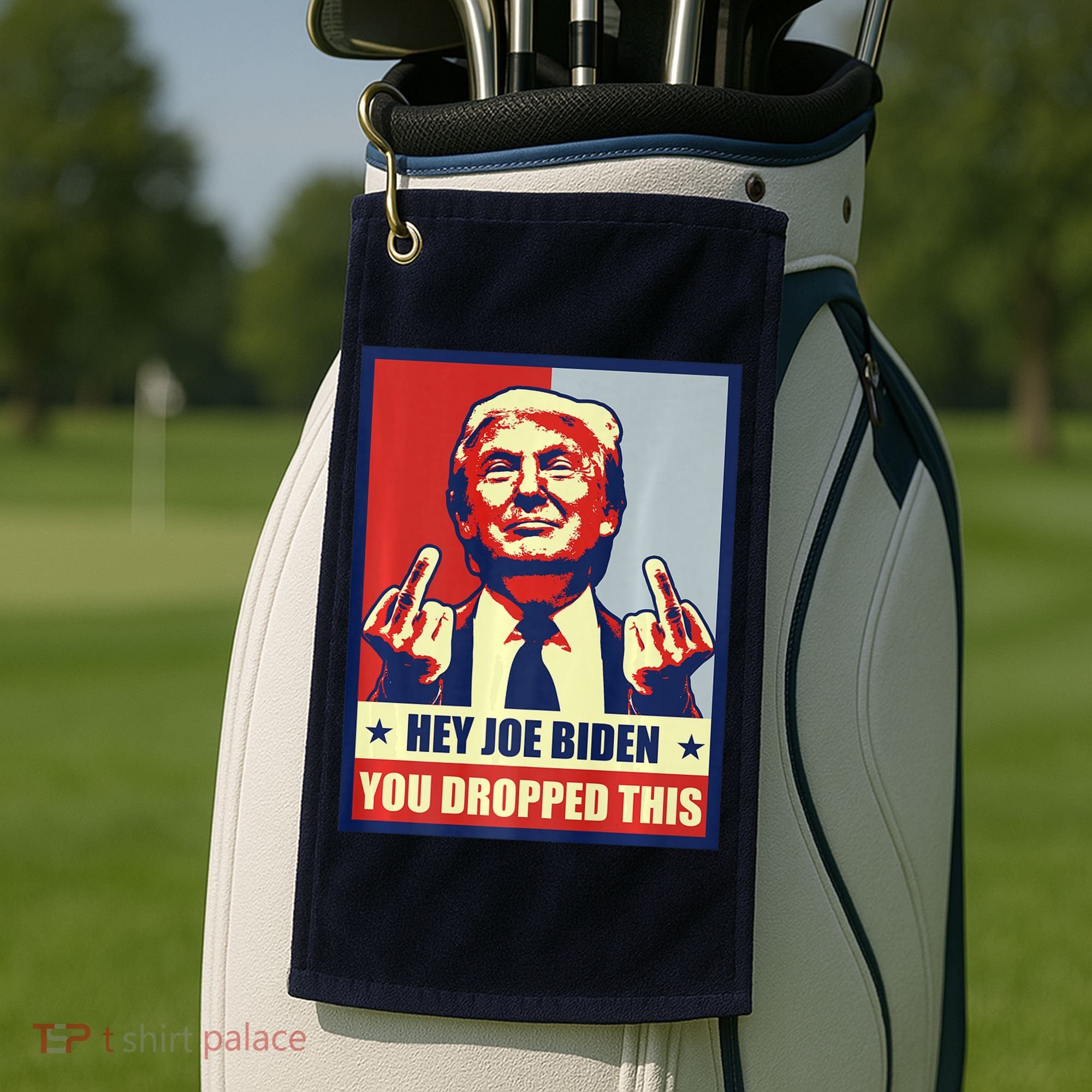 Pro Donald Trump 2024 Republican Conservative Anti Joe Biden Golf Towel