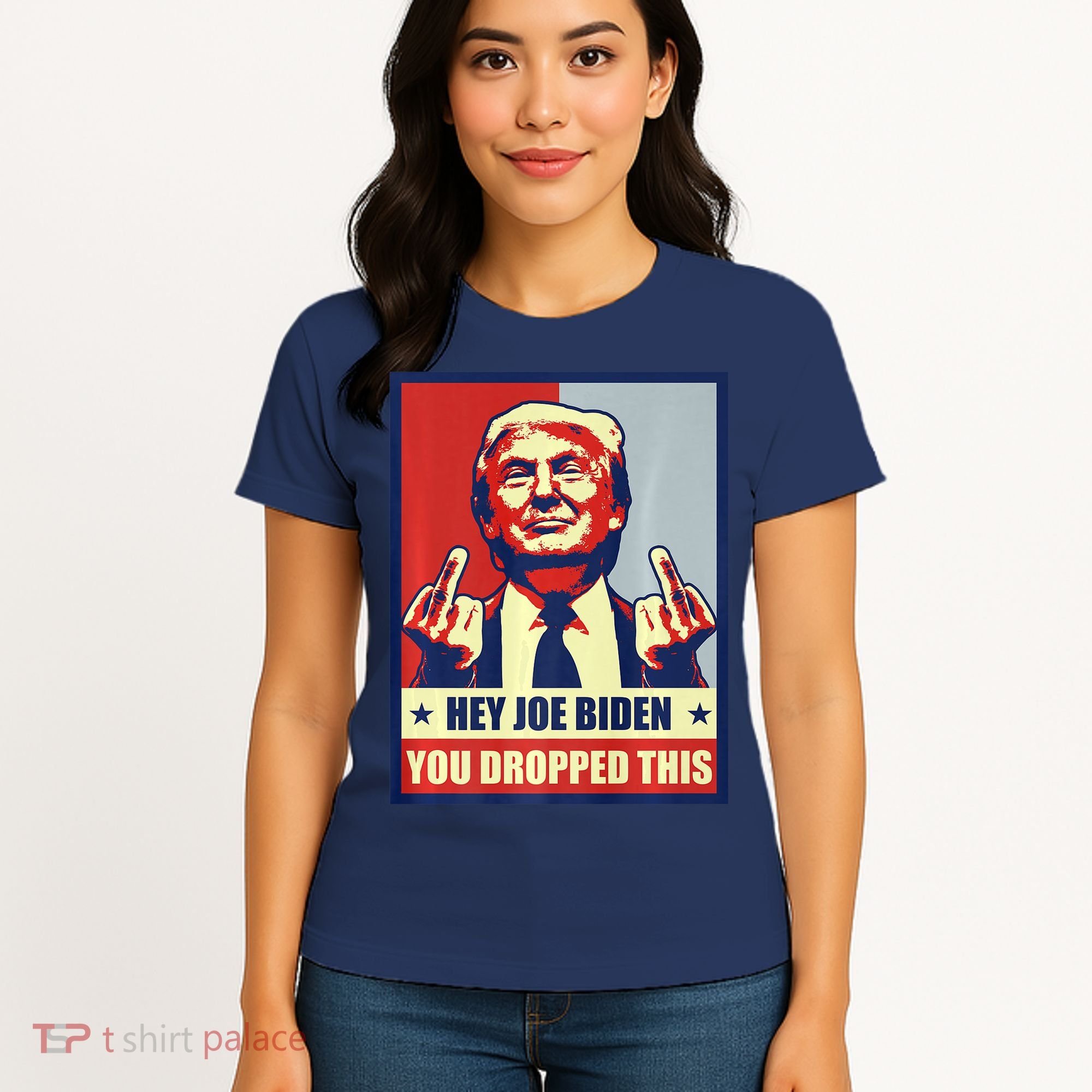 Pro Donald Trump 2024 Republican Conservative Anti Joe Biden Women's T-Shirt