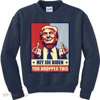 Pro Donald Trump 2024 Republican Conservative Anti Joe Biden Kids Sweatshirt thumb 0