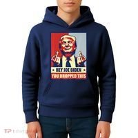 Pro Donald Trump 2024 Republican Conservative Anti Joe Biden Kids Hoodie thumb 4