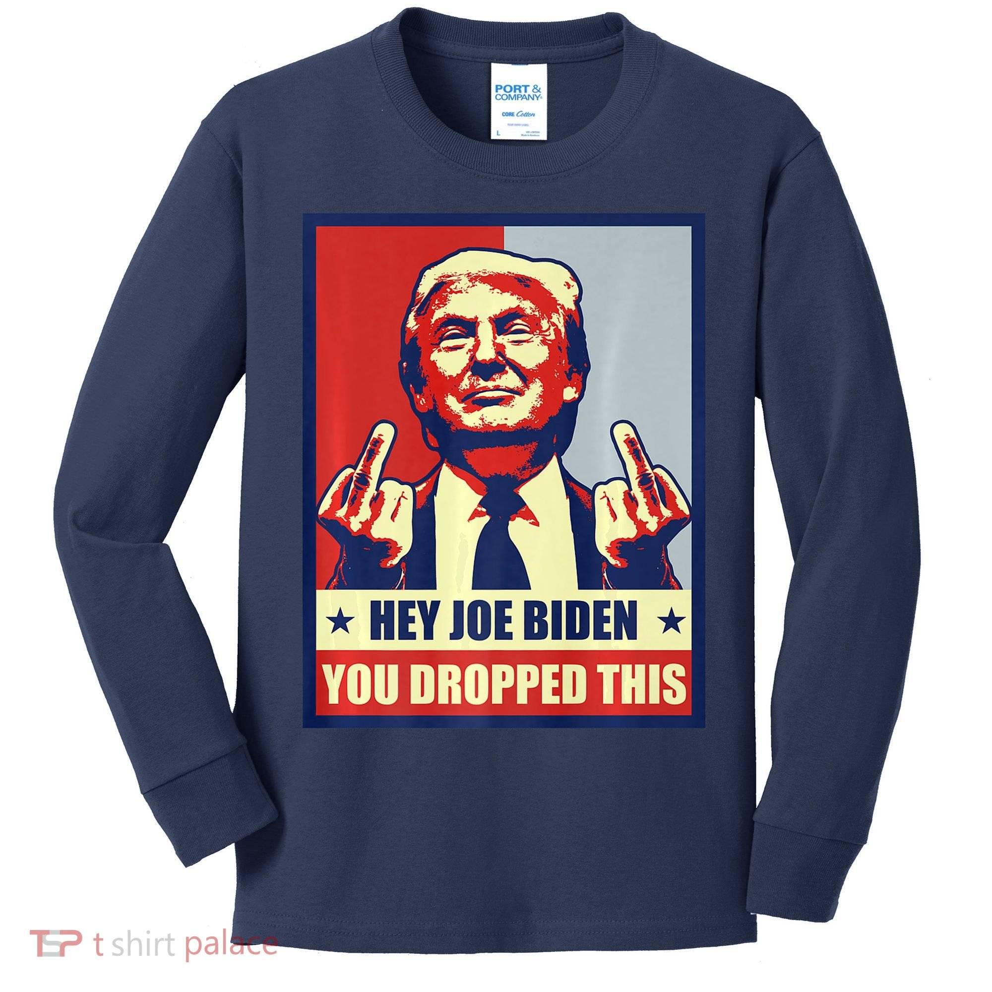 Pro Donald Trump 2024 Republican Conservative Anti Joe Biden Kids Long Sleeve Shirt