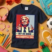 Pro Donald Trump 2024 Republican Conservative Anti Joe Biden Kids T-Shirt thumb 3