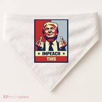 Pro Donald Trump Gifts Republican Conservative Impeach This USA-Made Doggie Bandana thumb 0