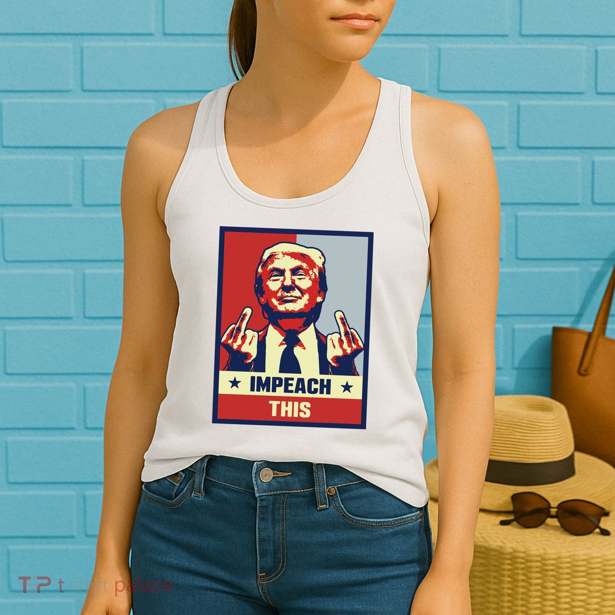Pro Donald Trump Gifts Republican Conservative Impeach This Women's Tank Top