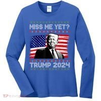 President Donald Trump Miss Me Yet Funny Xmas Gift Women's Long Sleeve Shirt thumb 0