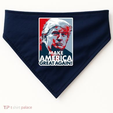 Pro Donald Trump Make America Great Again Poster Design USA-Made Doggie Bandana