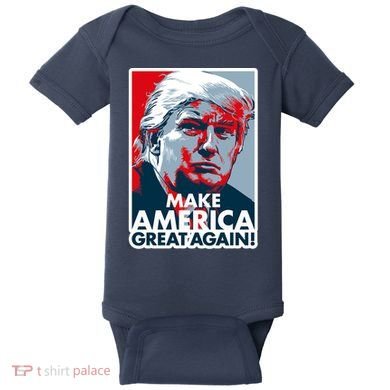 Pro Donald Trump Make America Great Again Poster Design Baby Bodysuit