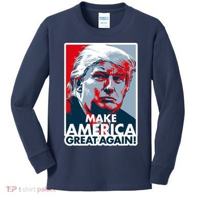 Pro Donald Trump Make America Great Again Poster Design Kids Long Sleeve Shirt