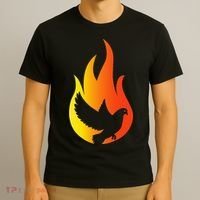 Pentecost Doves Tongues Fire Flame Holy Spirit Catholic T-Shirt thumb 3