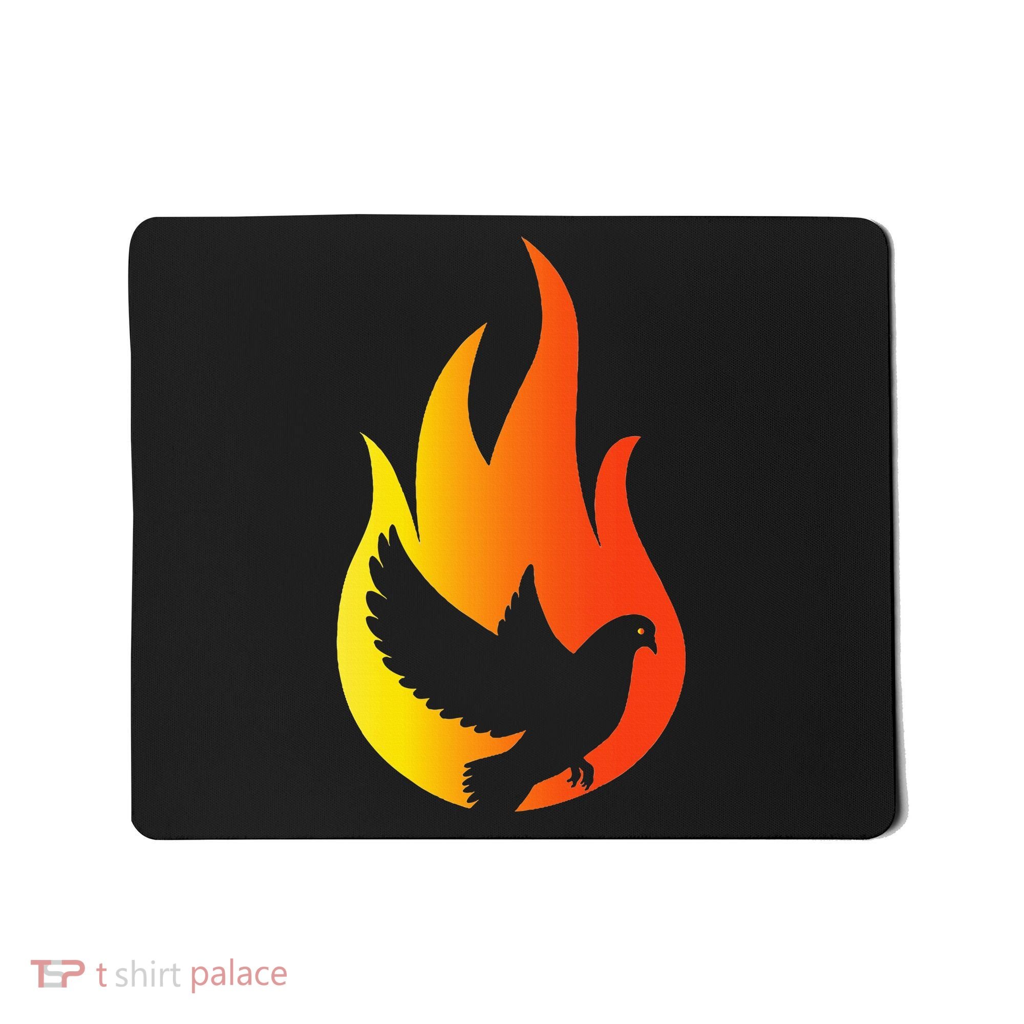Pentecost Doves Tongues Fire Flame Holy Spirit Catholic Mousepad