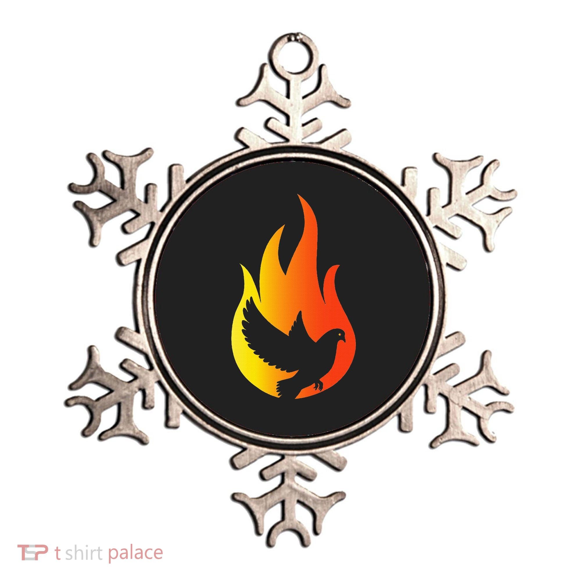 Pentecost Doves Tongues Fire Flame Holy Spirit Catholic Ornament