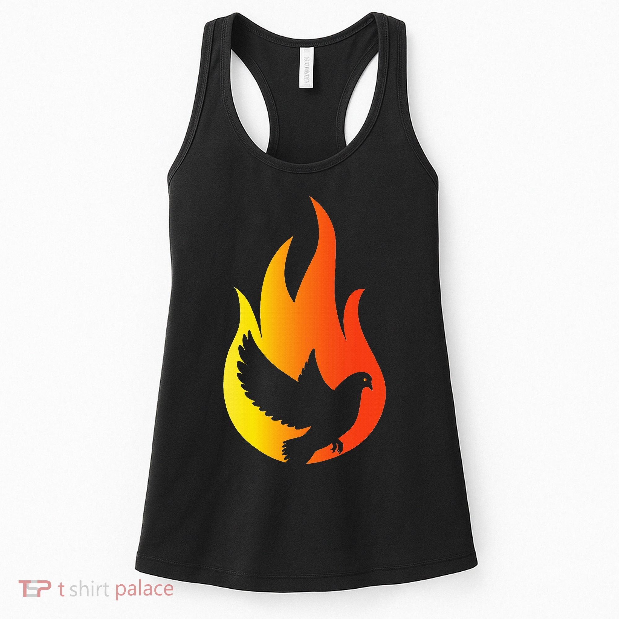 Pentecost Doves Tongues Fire Flame Holy Spirit Catholic Women's Tank Top