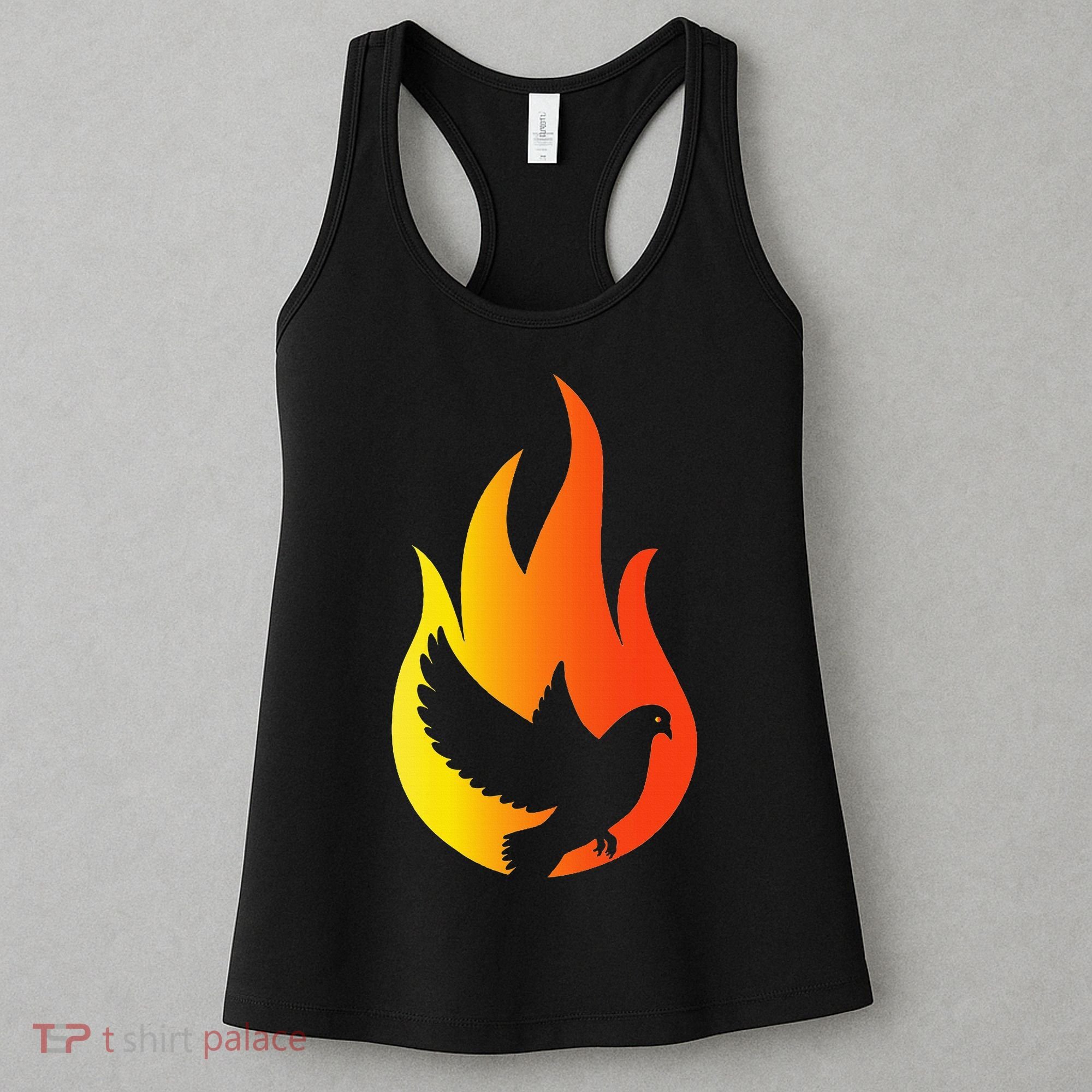 Pentecost Doves Tongues Fire Flame Holy Spirit Catholic Women's Tank Top