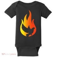 Pentecost Doves Tongues Fire Flame Holy Spirit Catholic Baby Bodysuit thumb 0