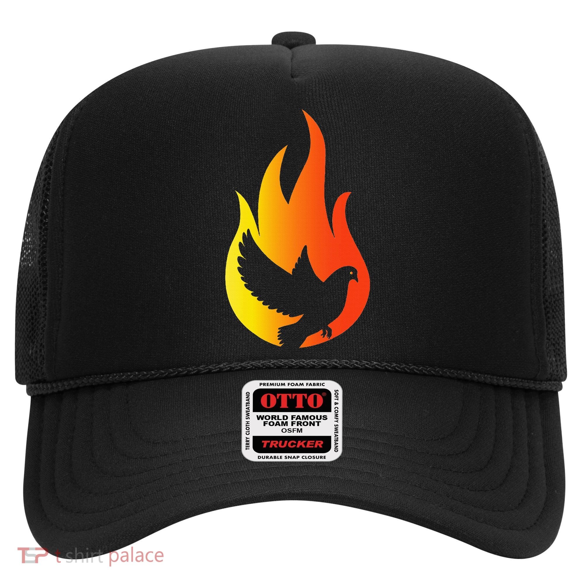Pentecost Doves Tongues Fire Flame Holy Spirit Catholic Hat