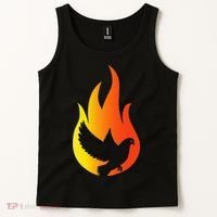 Pentecost Doves Tongues Fire Flame Holy Spirit Catholic Tank Top thumb 2