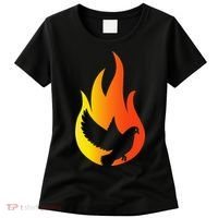 Pentecost Doves Tongues Fire Flame Holy Spirit Catholic Women's T-Shirt thumb 0
