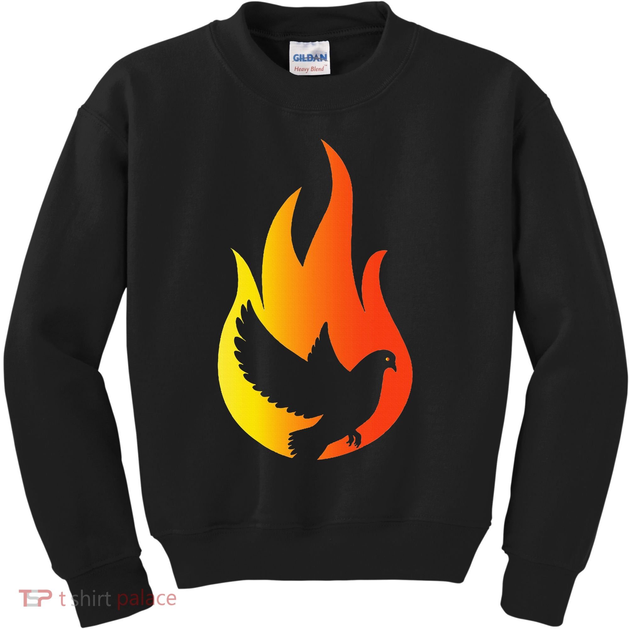 Pentecost Doves Tongues Fire Flame Holy Spirit Catholic Kids Sweatshirt