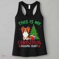 Papillon Dog Ugly Xmas Party This Is My Christmas Pajama Women's Tank Top thumb 3